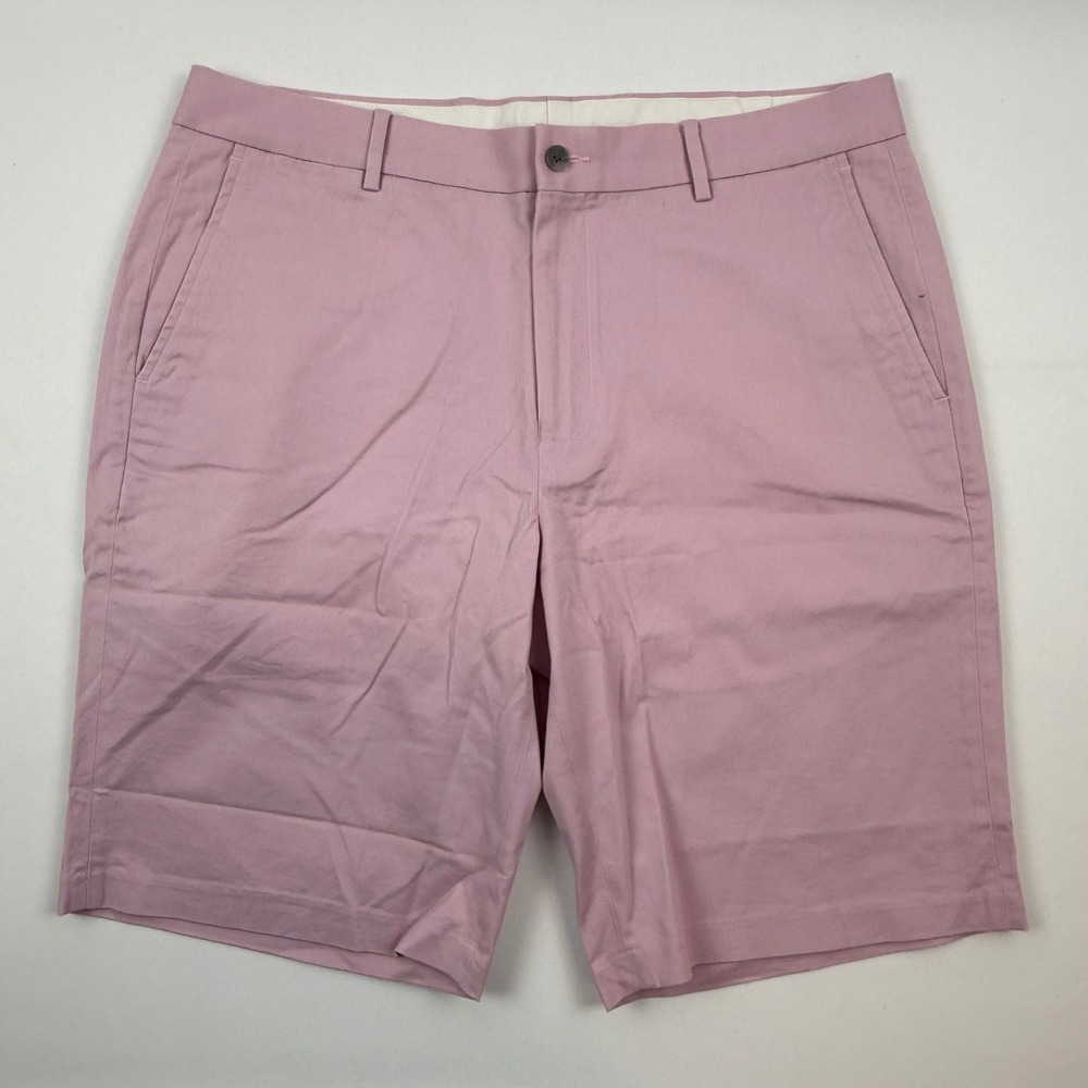 FootJoy Mens Golf Shorts W34 Light Purple Cotton Stretch Flat Front Performance